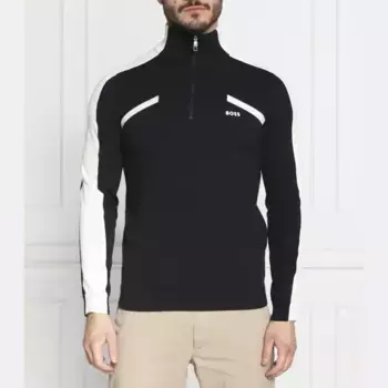 Облегающий свитер Zurock с добавлением шерсти Boss, синий