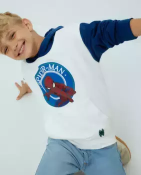 Облегающий свитшот для мальчика Kids El Corte Ingls, белый