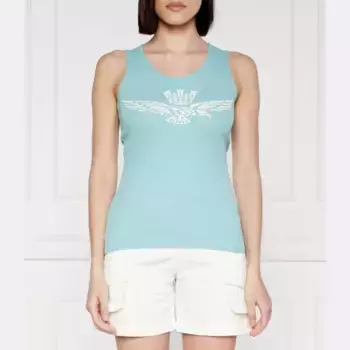 Облегающий топ Aeronautica Militare, бирюзовый