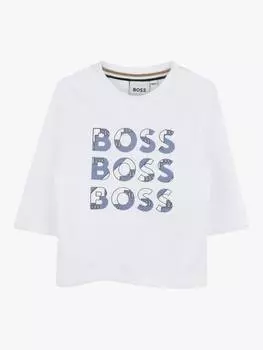 Облегающий топ boss baby из хлопка HUGO BOSS, белый