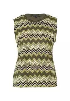 Облегающий топ Comma,, зеленый