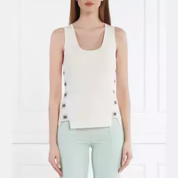 Облегающий топ Elisabetta Franchi, бежевый