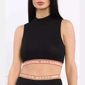 Облегающий топ Emporio Armani, черный