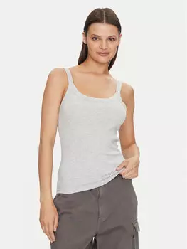 Облегающий топ Gina Tricot, серый