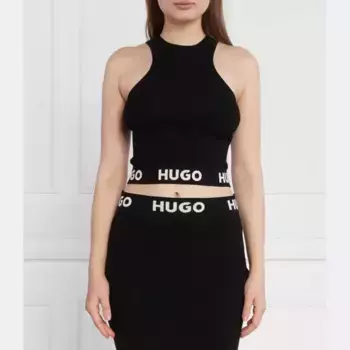 Облегающий топ Hugo, черный