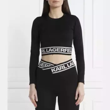 Облегающий топ Karl Lagerfeld, черный
