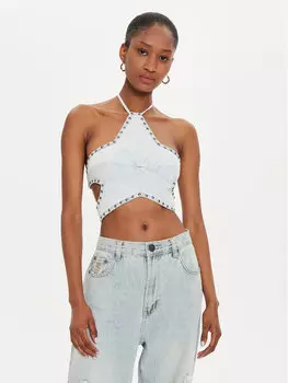 Облегающий топ One Teaspoon, синий