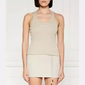 Облегающий топ Patrizia Pepe, бежевый