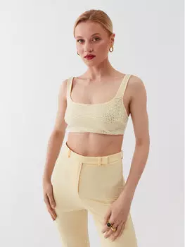 Облегающий топ Patrizia Pepe, желтый