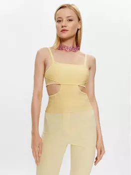 Облегающий топ Patrizia Pepe, желтый