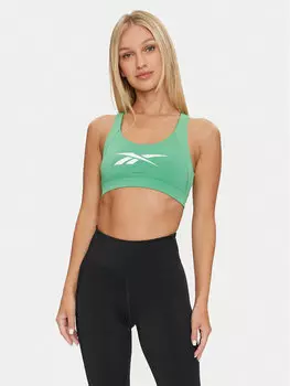 Облегающий топ Reebok, зеленый