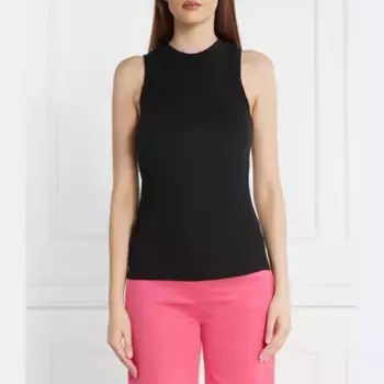 Облегающий топ с добавлением кашемира Pinko, черный