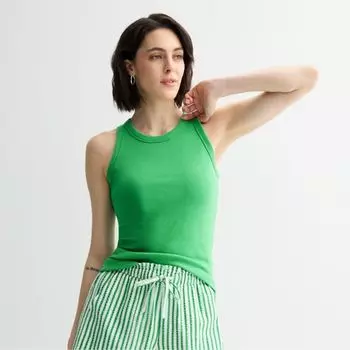 Облегающий топ с высоким воротником для многослойных образов Sonoma Goods For Life, цвет emerald green