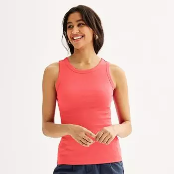 Облегающий топ с высоким воротником для многослойных образов Sonoma Goods For Life, цвет desire