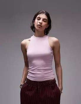 Облегающий топ Topshop розового цвета