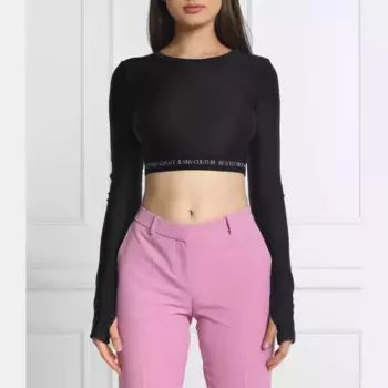 Облегающий топ Versace, черный