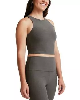 Облегающий укороченный топ Spacedye Refocus Beyond Yoga, серый