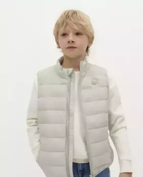 Облегающий жилет для мальчиков с воротником-стойкой Scalpers, светло-серый