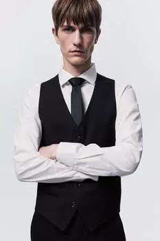 Облегающий жилет H&M, черный
