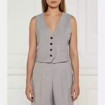 Облегающий жилет с добавлением шерсти Marc Cain, серый