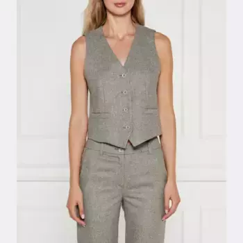 Облегающий жилет с добавлением шерсти Marc Cain, серый