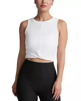Облегченный укороченный топ Featherweight Center Stage Beyond Yoga, белый
