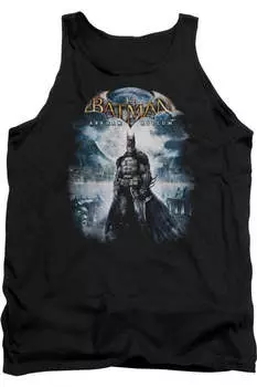 Обложка игры Batman Arkham Asylum для взрослых Майка Gildan, черный