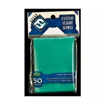 Обложки для карточек — стандартный размер CCG, зеленые (50), Fantasy Flight Supply - CCG Card Sleeves