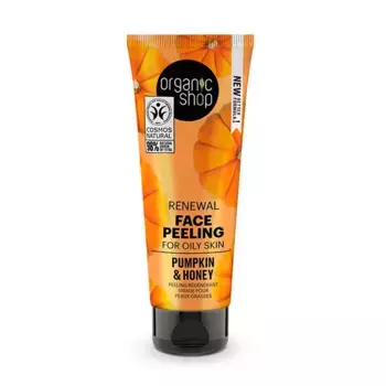 Обновляющий скраб для лица Renewal Face Peeling Pumpking & Honey Organic Shop, 75 ml