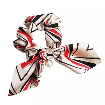 Ободок для волос, короткий платок, с жемчужиной PIN UP GUM70 Ecarla
