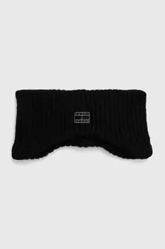 Ободок из смесовой шерсти Tommy Jeans, черный