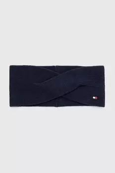 Ободок с оттенком кашемира Tommy Hilfiger, темно-синий