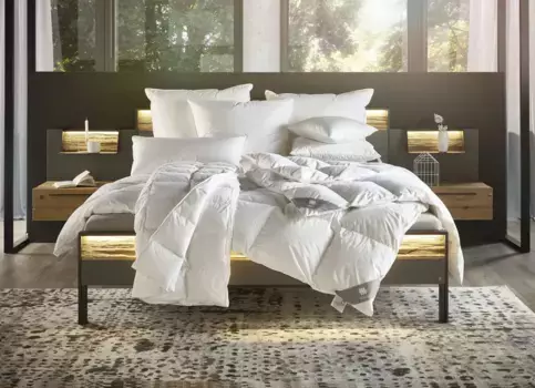 Образец пухового одеяла "Dreamz", нормальное, наполнитель 100% пух, чехол 100% хлопок, (1 шт.) Musterring 135х200 см, белый