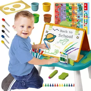 Образовательная двусторонняя доска для мела, стол + игры Inna marka