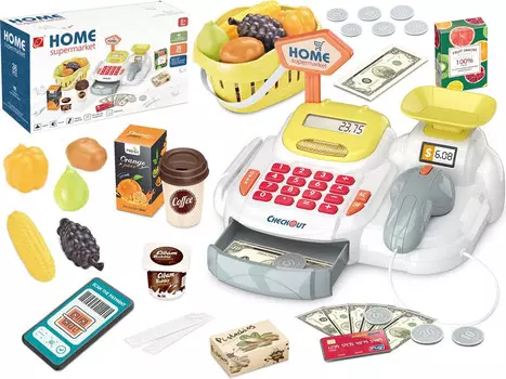 Образовательный кассовый аппарат Магазин Калькулятор Весы Сканер Корзина Звук HH POLAND