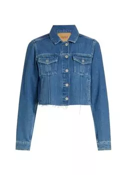 Обрезанная джинсовая куртка Rowan Trucker Paige
