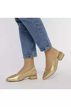 Обровац кожаные туфли на открытом каблуке Gioseppo, желтый