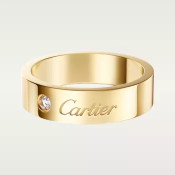 Обручальное кольцо Cartier Alliance C de Cartier, ширина 5 мм, 1 ромб, желтое золото