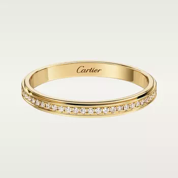 Обручальное кольцо Cartier Alliance Cartier d'Amour, ширина 2,3 мм, мощеная, желтое золото
