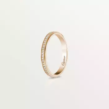 Обручальное кольцо Cartier D'amour, розовое золото/бриллианты