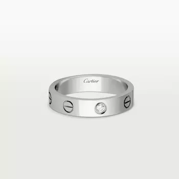 Обручальное кольцо Cartier Love Wedding 1 Diamonds, белое золото / бриллиант