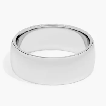 Обручальное кольцо с низким куполом Comfort Fit из платины (8 мм) Blue Nile