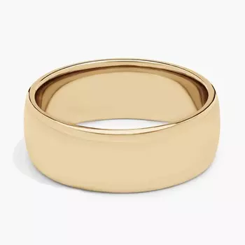 Обручальное кольцо Skyline Comfort Fit из 14-каратного желтого золота (8 мм) Blue Nile