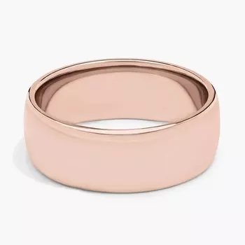 Обручальное кольцо Skyline Comfort Fit из 14-каратного розового золота (8 мм) Blue Nile