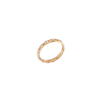 Обручальное кольцо torsade de из розового золота с бриллиантами Chaumet