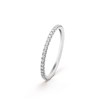 Обручальное кольцо Van Cleef & Arpels Flicit, 1.25 мм, белое золото 18 ct, бриллиант
