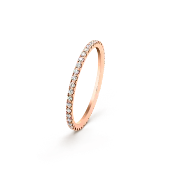 Обручальное кольцо Van Cleef & Arpels Flicit, 1.25 мм, 18-ct розовое золото, бриллиант