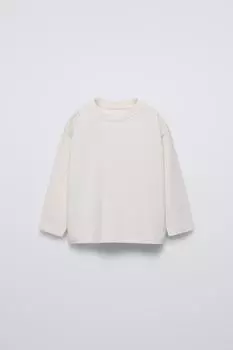 Общая футболка средней толщины ZARA, белый