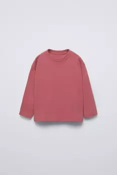 Общая футболка средней толщины ZARA, цвет Raspberry