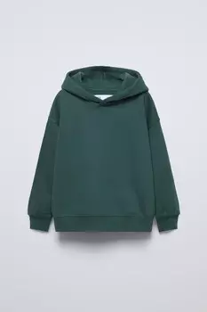 Общая толстовка с капюшоном ZARA, зеленый
